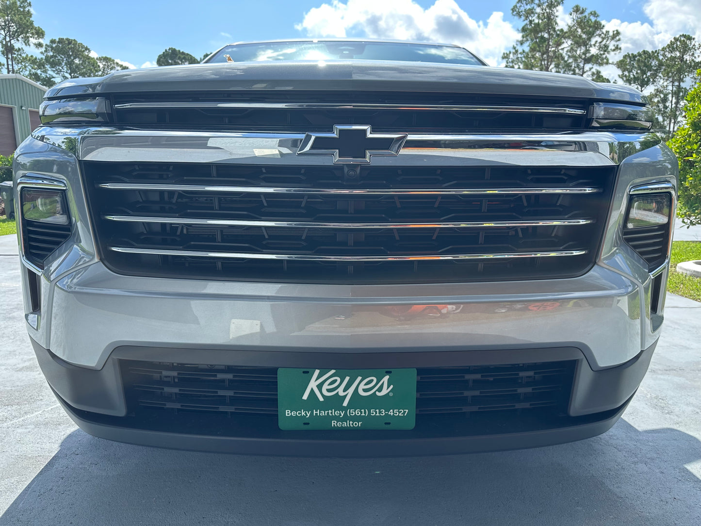 Customized License Plate - 'Keyes' Logo with 2 Customizable Lines (Green with Natural Text/Numbers)