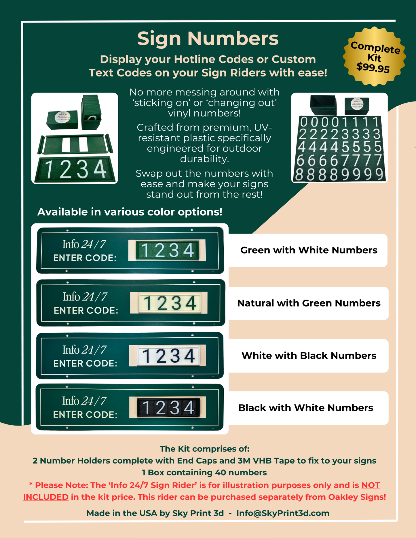 Additional Sign Numbers (Natural + Green Numbers)