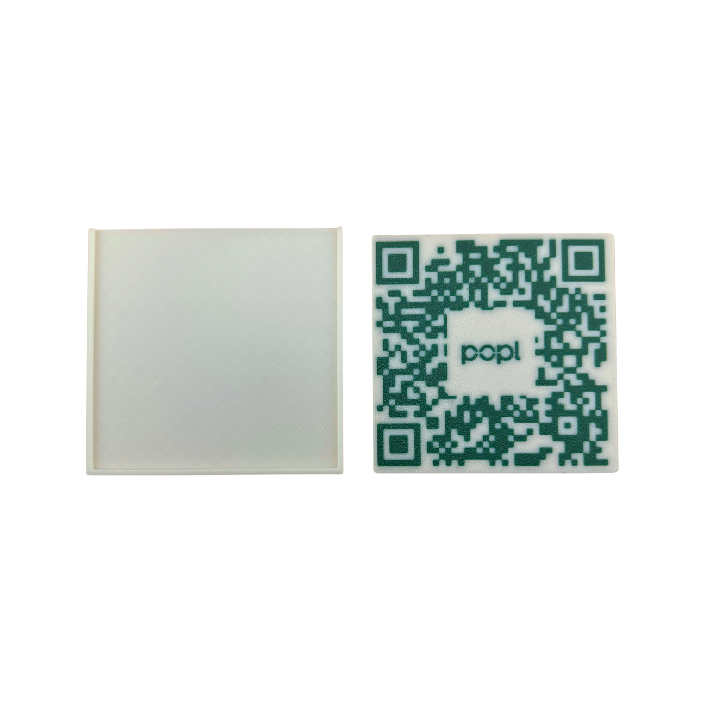 QR Code Kit - Complete with 2 Holders Natural in Color and 2 QR Codes