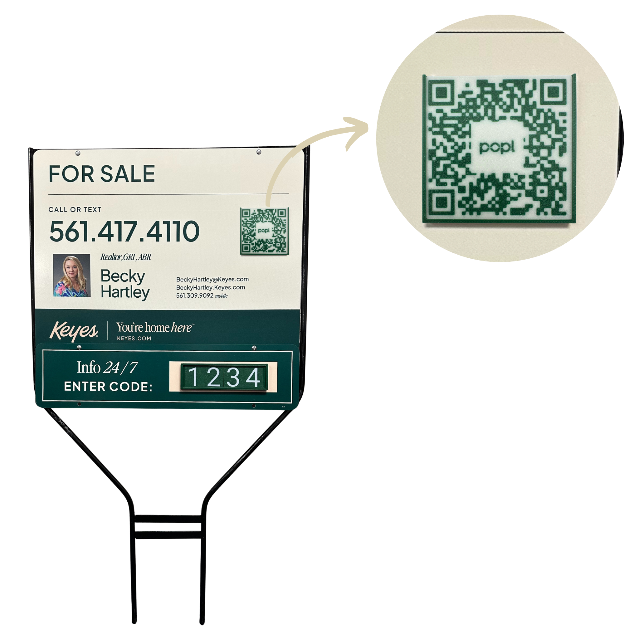 QR Code Kit - Complete with 2 Holders Green in Color and 2 QR Codes ...