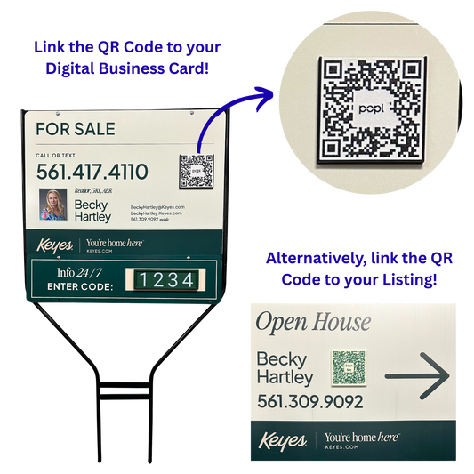 QR Code Kit - Complete with 2 Holders Black in Color and 2 QR Codes
