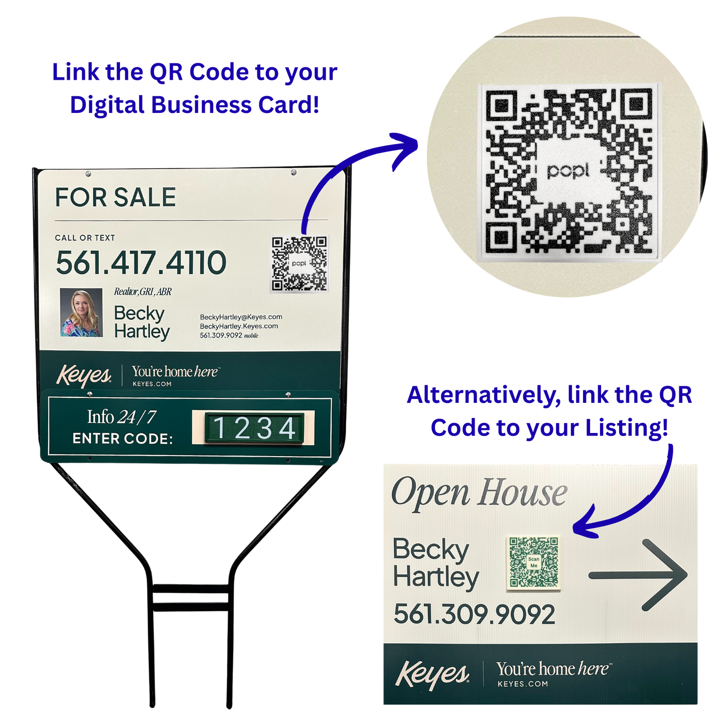 QR Code Kit - Complete with 2 Holders White in Color and 2 QR Codes