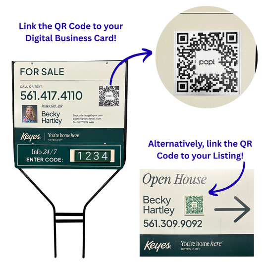 QR Code Kit - Complete with 2 Holders White in Color and 2 QR Codes