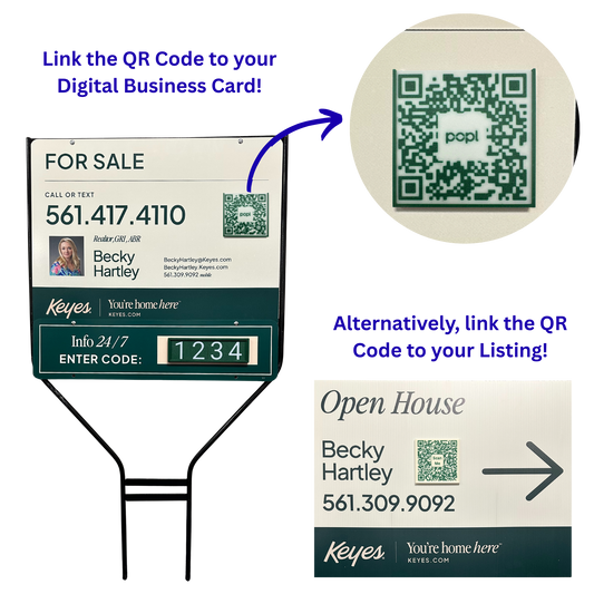 QR Code Kit - Complete with 2 Holders Natural in Color and 2 QR Codes