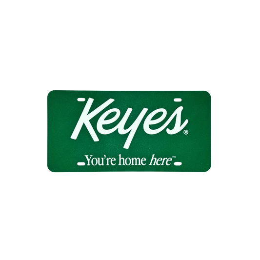 Front License Plate - Keyes (You're Home Here) White Colored Text