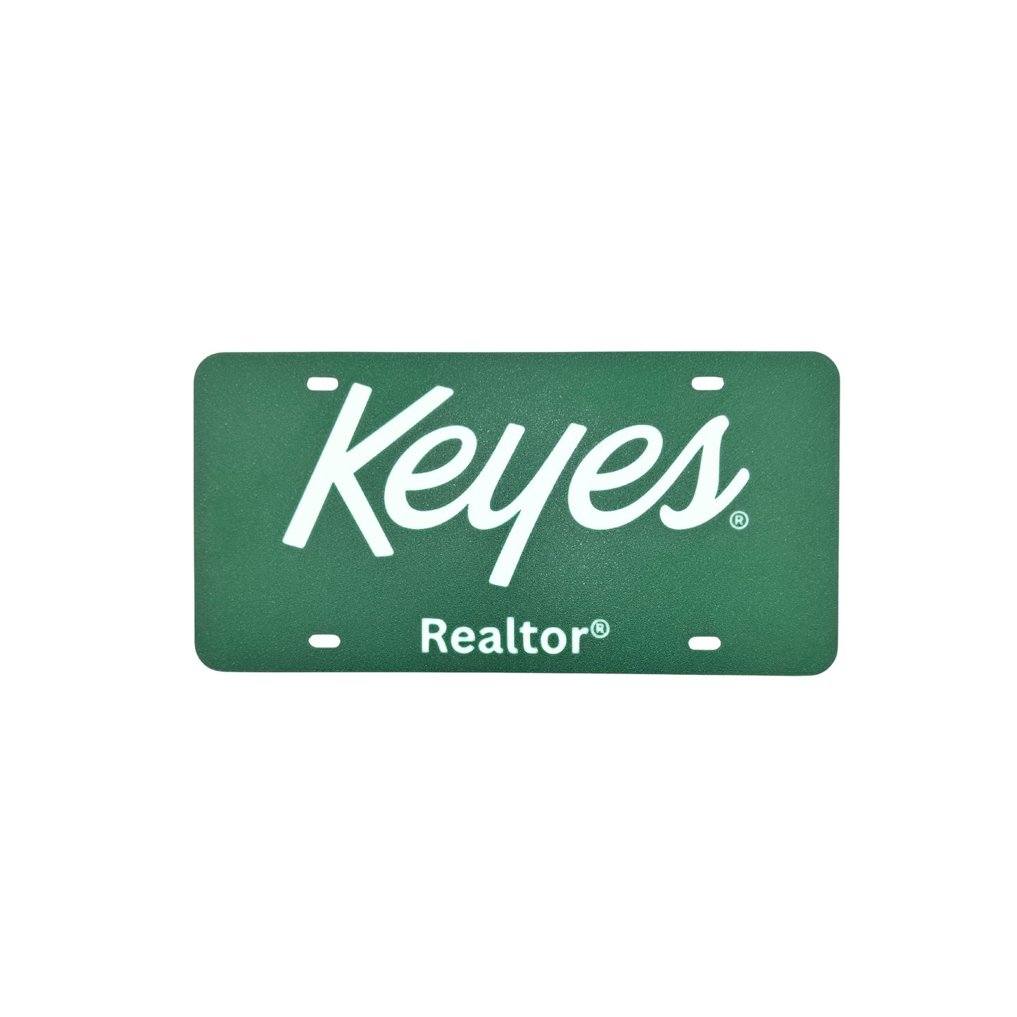 Front License Plate - Keyes (Realtor®) White Text