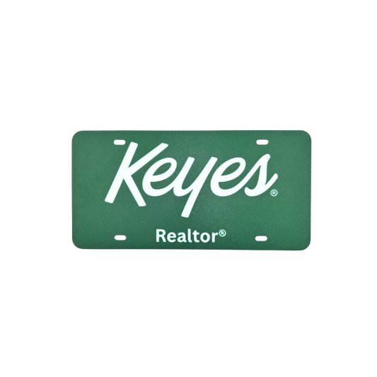 Front License Plate - Keyes (Realtor®) White Text