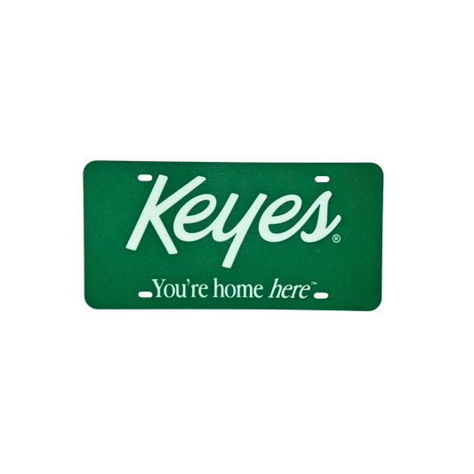 Front License Plate - Keyes (You're Home Here) Natural Colored Text